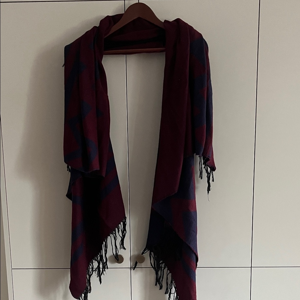 C’est Moi Two-Tone Striped Poncho - Picture 6 of 6